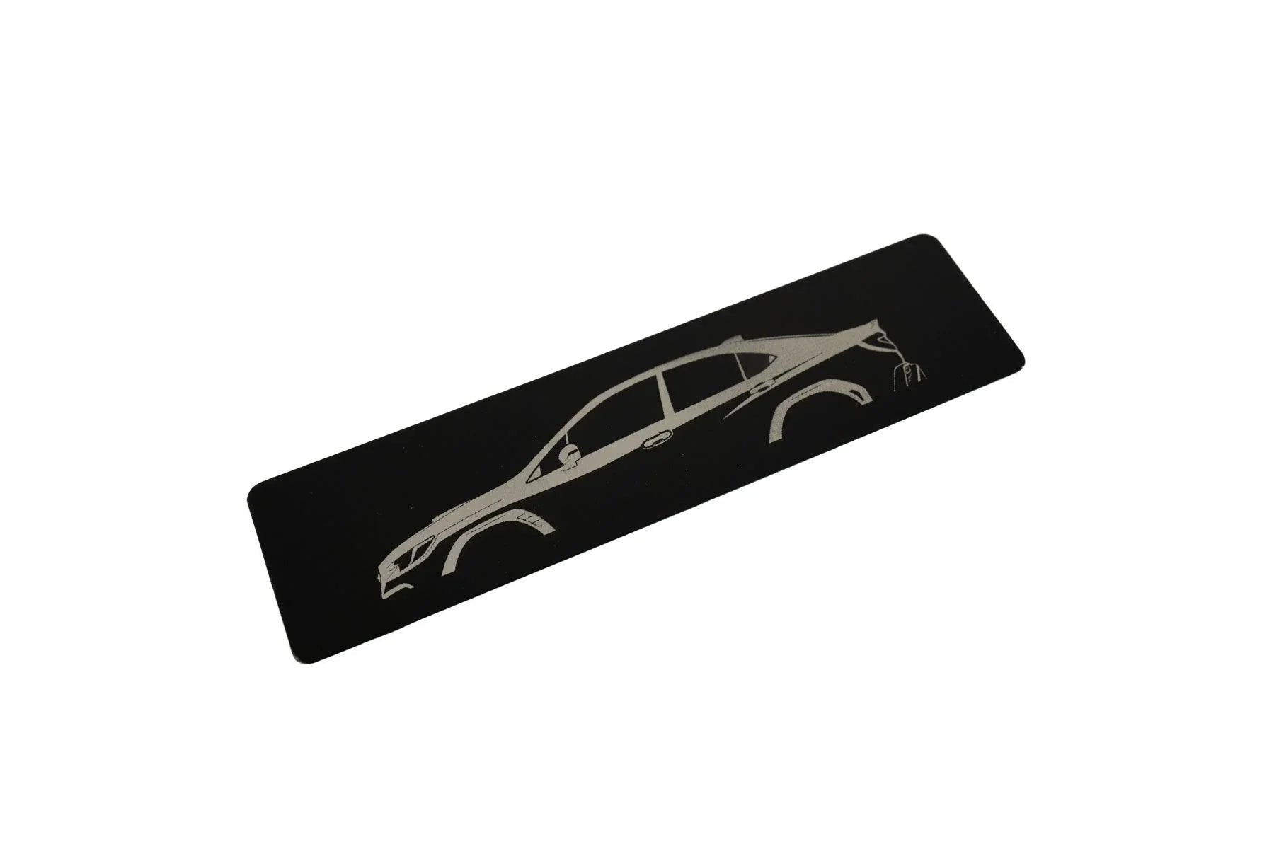 VB WRX Outline Weathertech Floor Mat Logo Insert (Metal Etched) - 2022+ WRX StickerFab