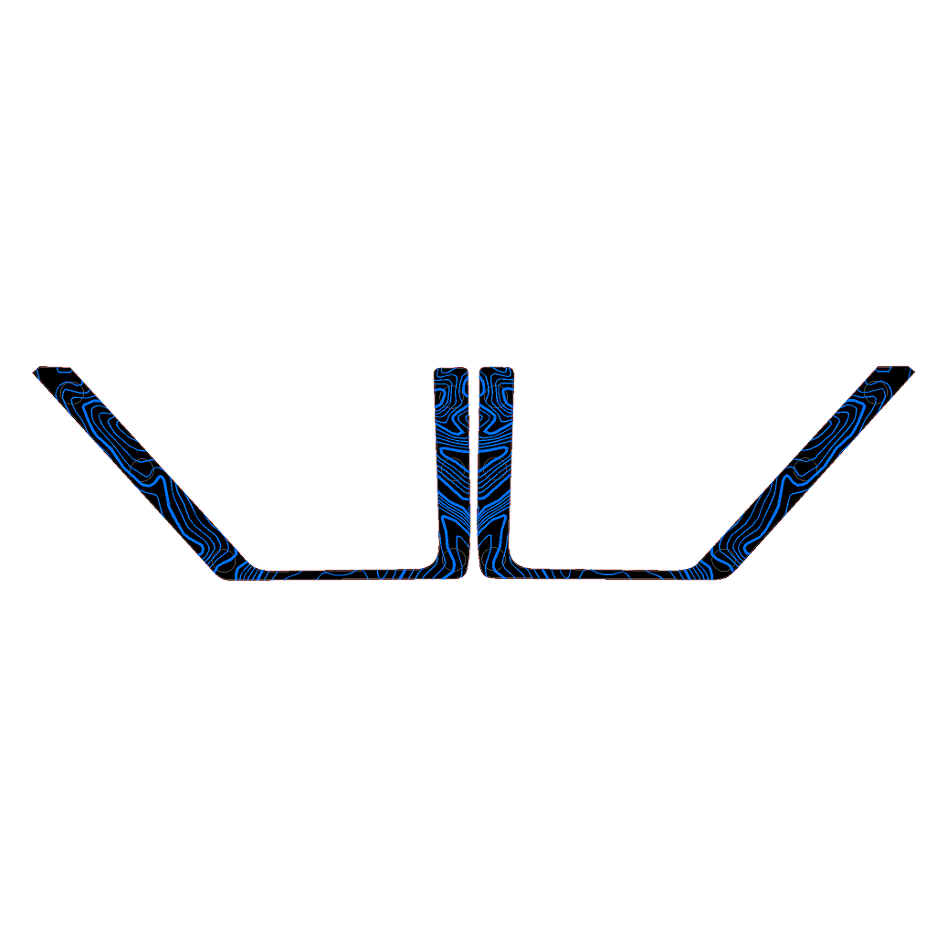 Topo Front Door Net Trim Overlay Kit (Printed Series) - 2021+ Bronco StickerFab
