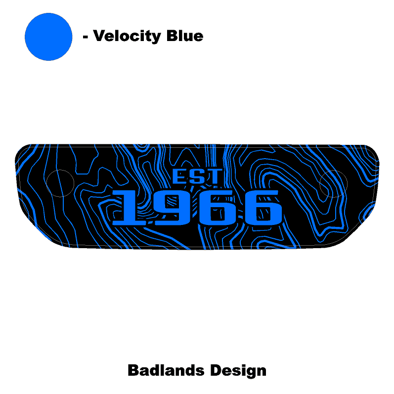 1966 Topographic Shifter Plate (Printed Series + Acrylic) - 2021+ Bronco StickerFab