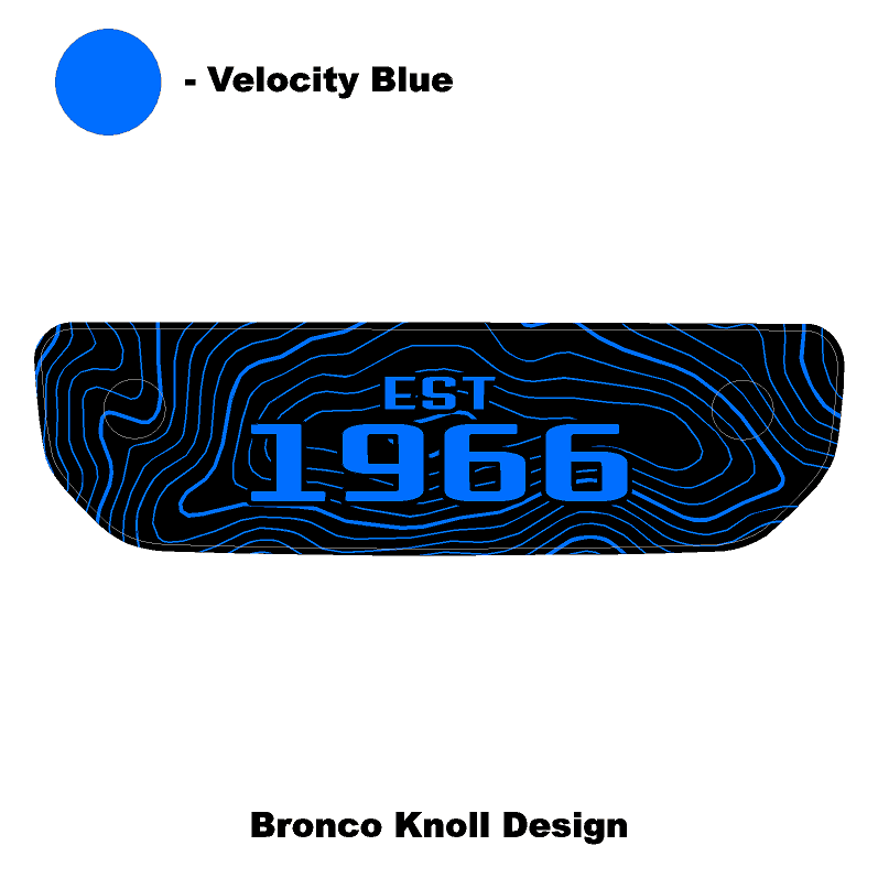 1966 Topographic Shifter Plate (Printed Series + Acrylic) - 2021+ Bronco StickerFab