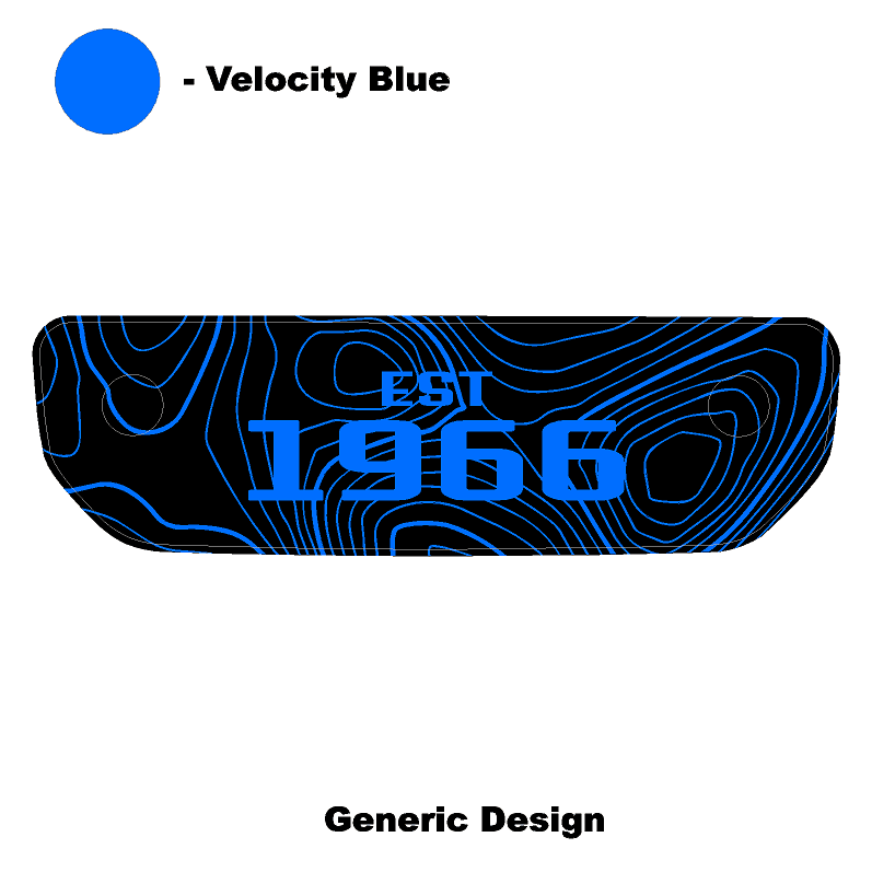 1966 Topographic Shifter Plate (Printed Series + Acrylic) - 2021+ Bronco StickerFab