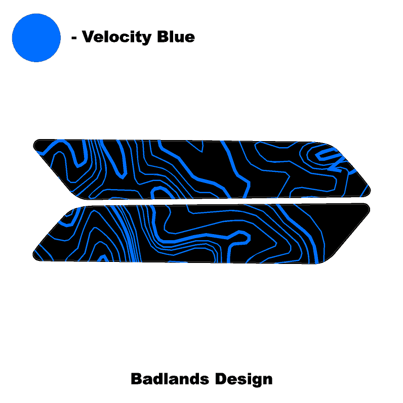 Topo Interior Rear Door Grab Handle Overlay Kit (Printed Series) - 2021+ Bronco 4 Door StickerFab