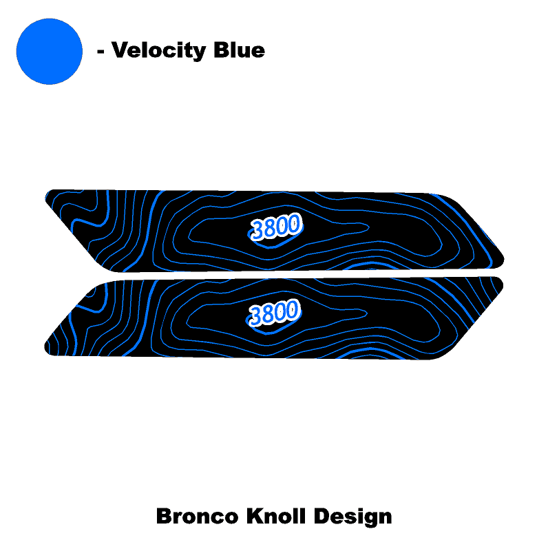 Topo Interior Rear Door Grab Handle Overlay Kit (Printed Series) - 2021+ Bronco 4 Door StickerFab