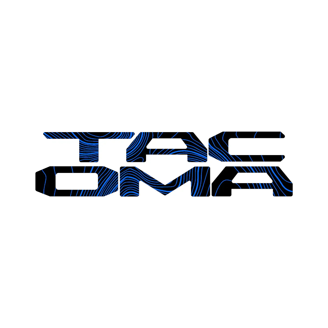 Topographic Map Tailgate Inlay Letters - 2024+ Tacoma StickerFab