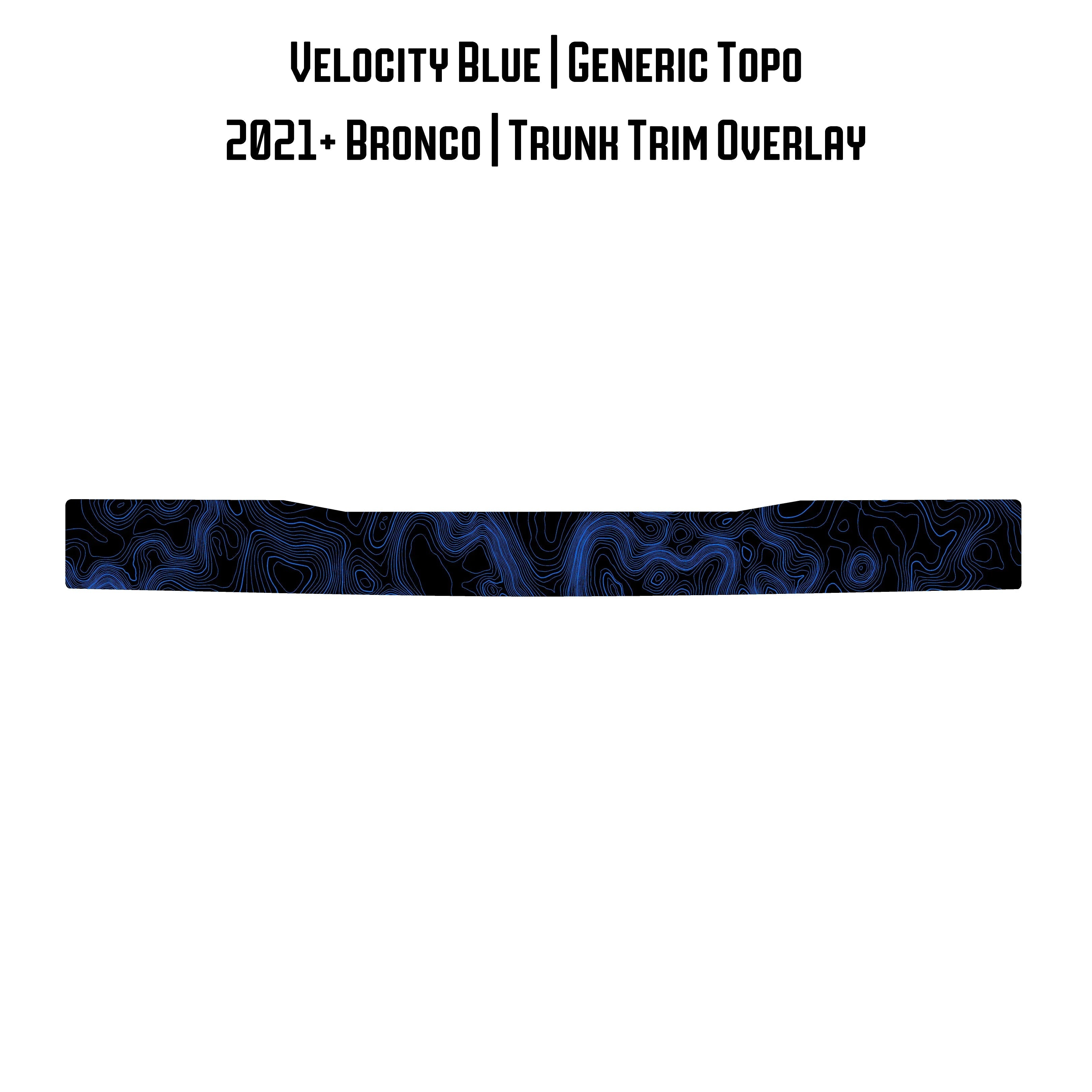Topo Trunk Trim Overlay / Protector - 2021+ Bronco StickerFab