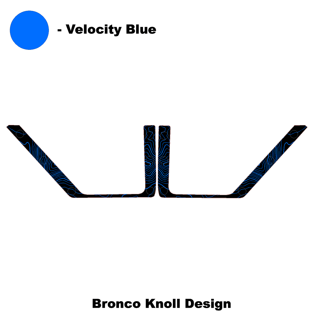 Topo Front Door Net Trim Overlay Kit (Printed Series) - 2021+ Bronco StickerFab