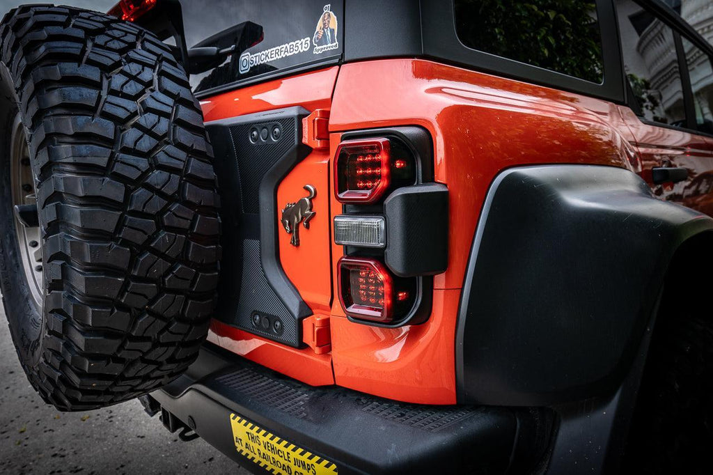 Version 1R Tail Light Overlays - 2021+ Bronco Raptor StickerFab