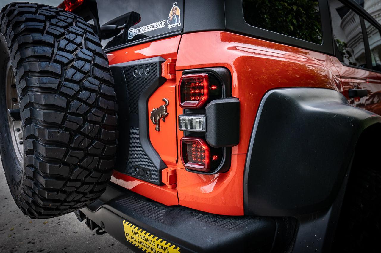 Version 1R Tail Light Overlays - 2021+ Bronco Raptor StickerFab