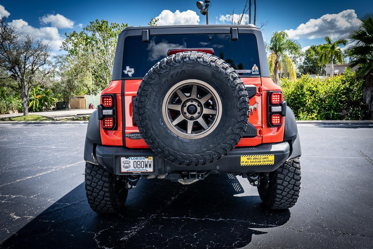 Version 1R Tail Light Overlays - 2021+ Bronco Raptor StickerFab