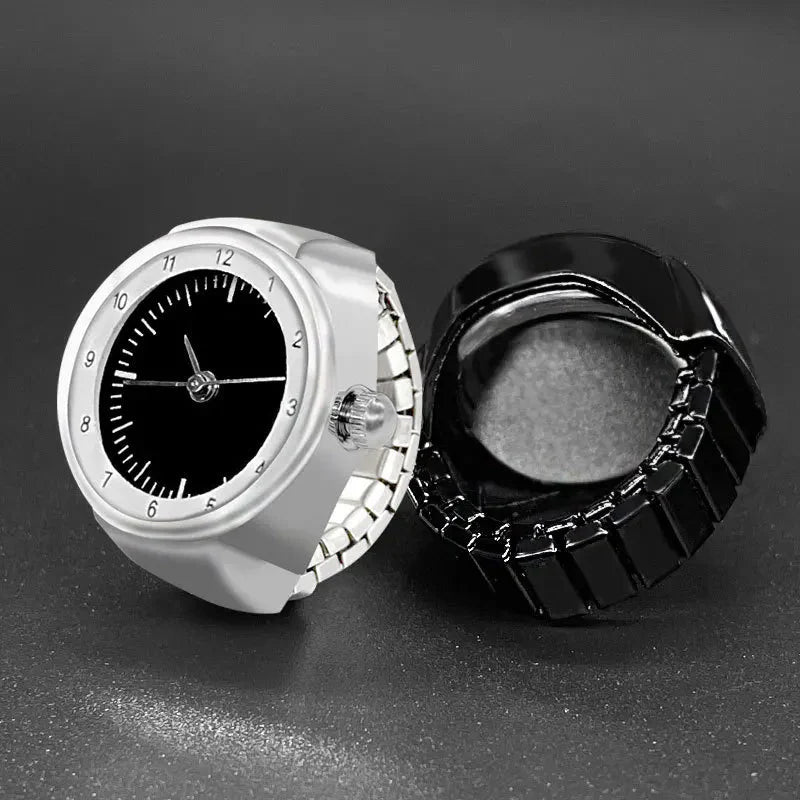Vintage Punk Quartz Watch Ring | Mini Finger Clock Jewelry for Women and Men Game On Interactive LLC (OnlyTenBucks.com)