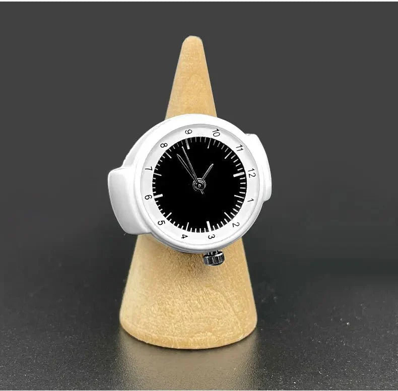 Vintage Punk Quartz Watch Ring | Mini Finger Clock Jewelry for Women and Men Game On Interactive LLC (OnlyTenBucks.com)