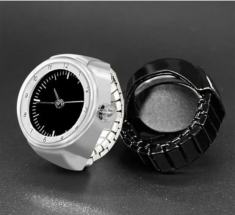 Vintage Punk Quartz Watch Ring | Mini Finger Clock Jewelry for Women and Men Game On Interactive LLC (OnlyTenBucks.com)