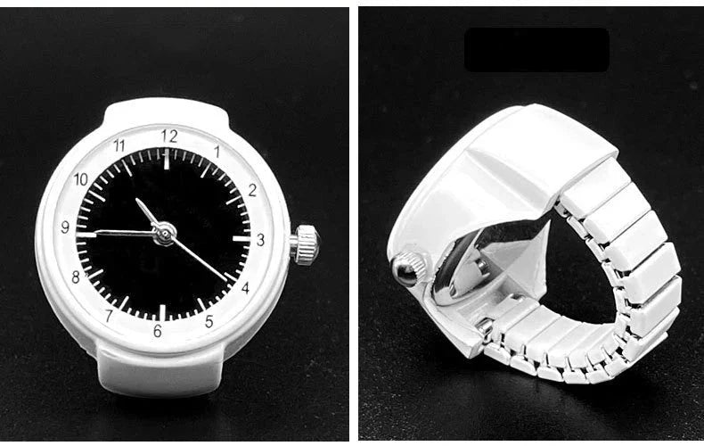 Vintage Punk Quartz Watch Ring | Mini Finger Clock Jewelry for Women and Men Game On Interactive LLC (OnlyTenBucks.com)