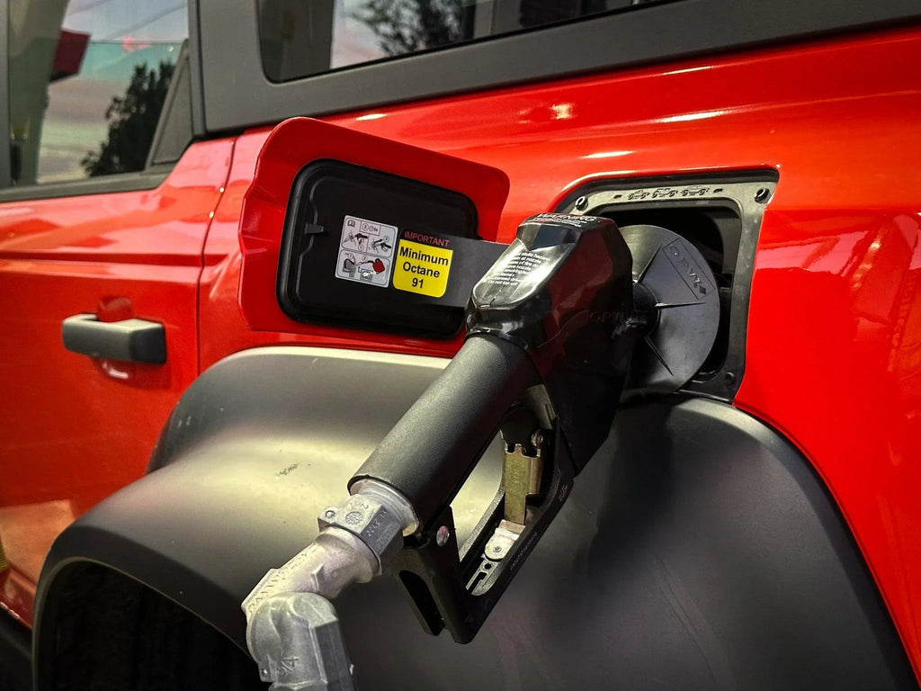 Warning Sticker Minimum Octane Rating (Pair) - Universal StickerFab