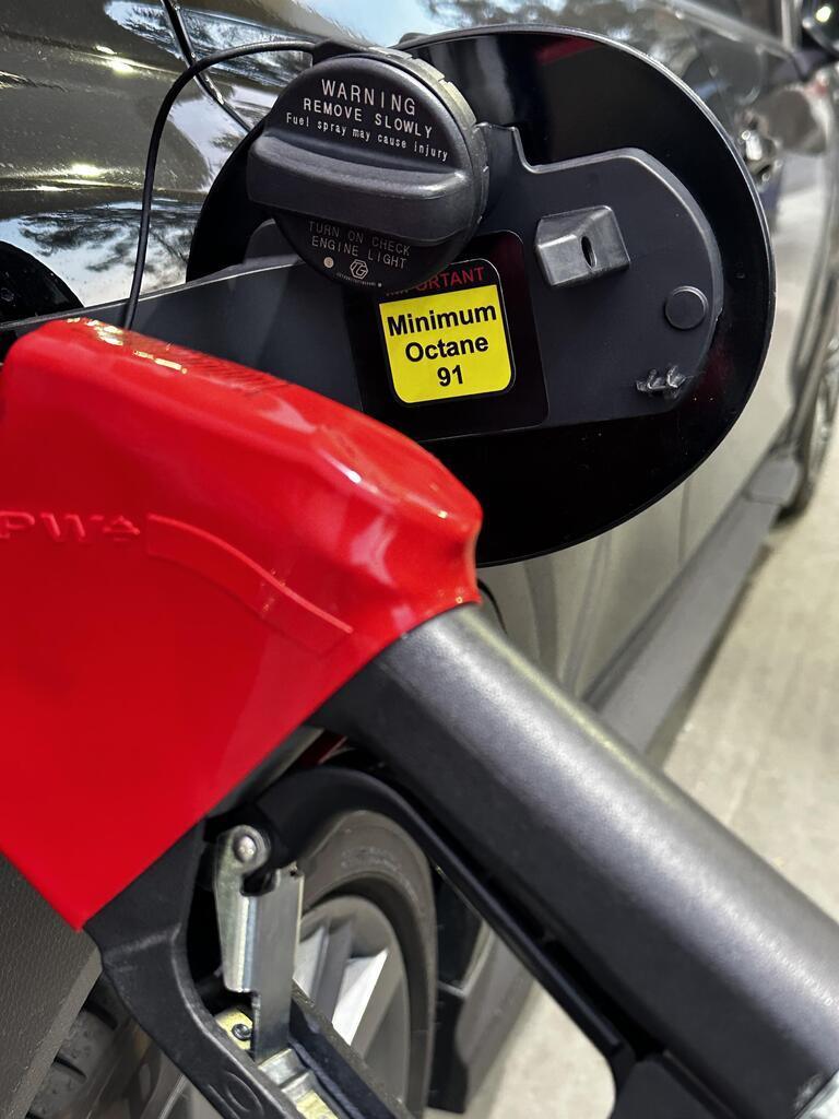 Warning Sticker Minimum Octane Rating (Pair) - Universal StickerFab