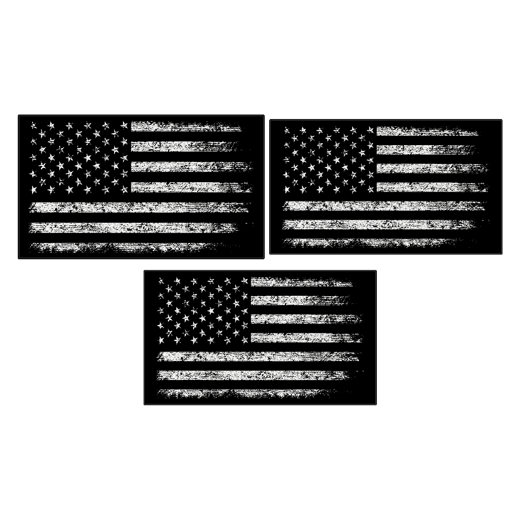 Sun Visor Airbag Label Distressed American Flag Overlays - 2024+ Tacoma StickerFab