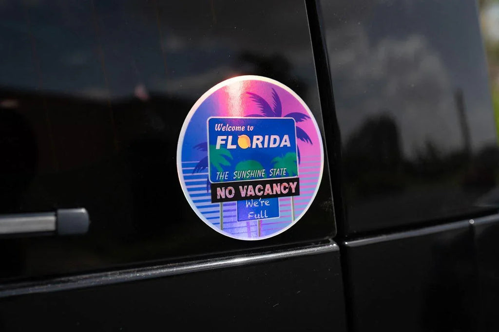 Welcome to Florida No Vacancy We're Full Sticker 3.5" StickerFab