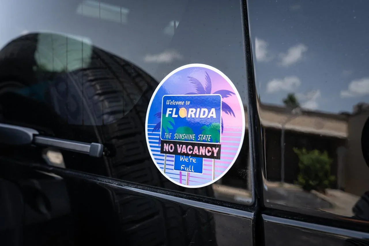 Welcome to Florida No Vacancy We're Full Sticker 3.5" StickerFab