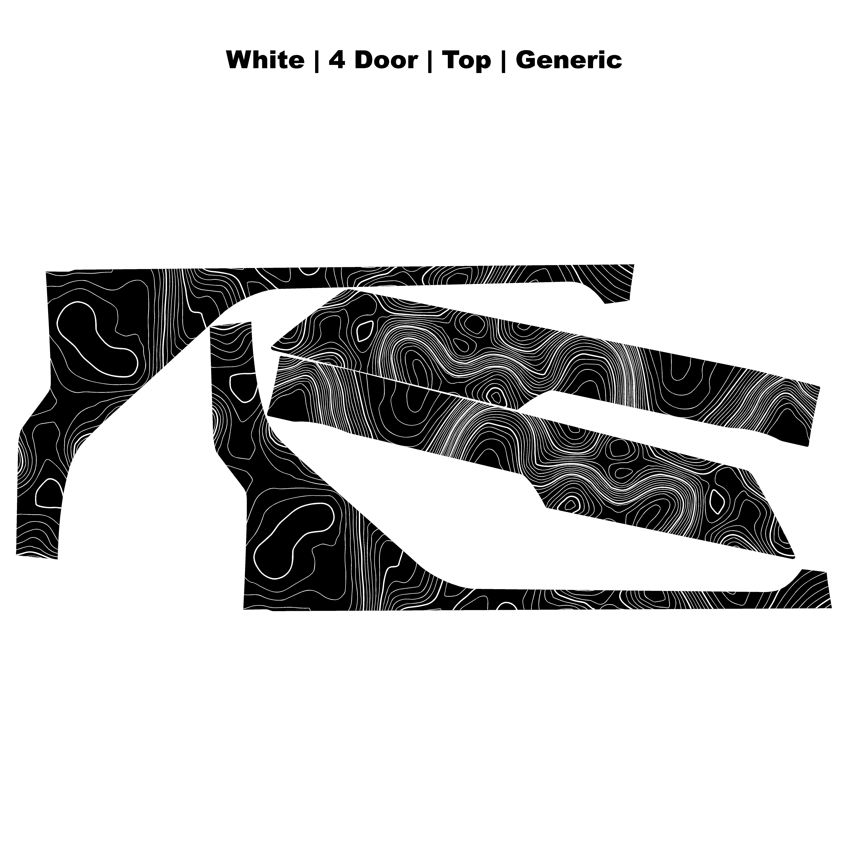 Topographic Upper Door Overlay Kit (Printed Series) - 2021+ Bronco 4 Door StickerFab