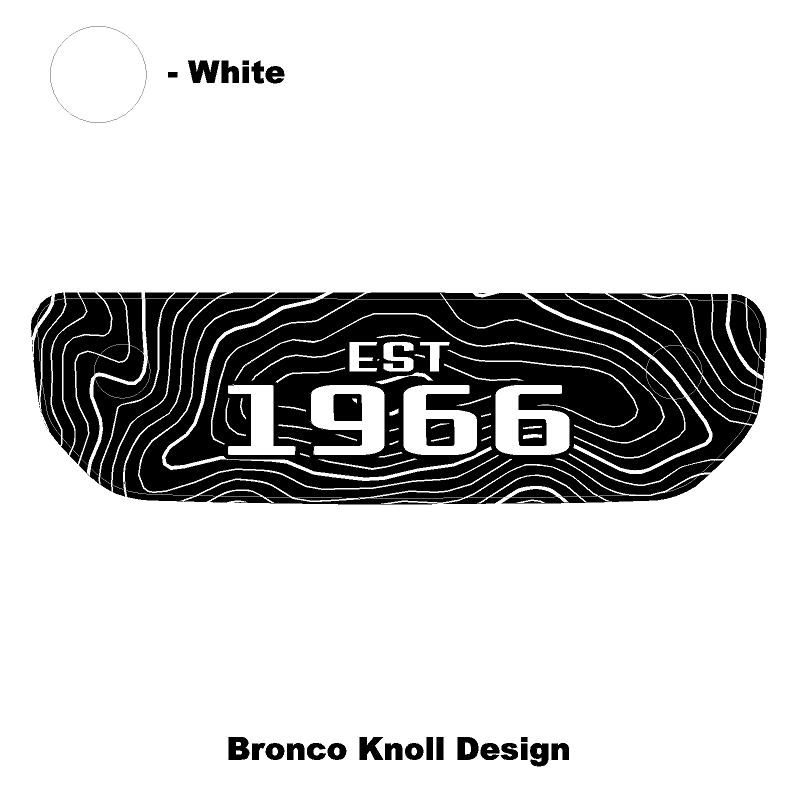 1966 Topographic Shifter Plate (Printed Series + Acrylic) - 2021+ Bronco StickerFab