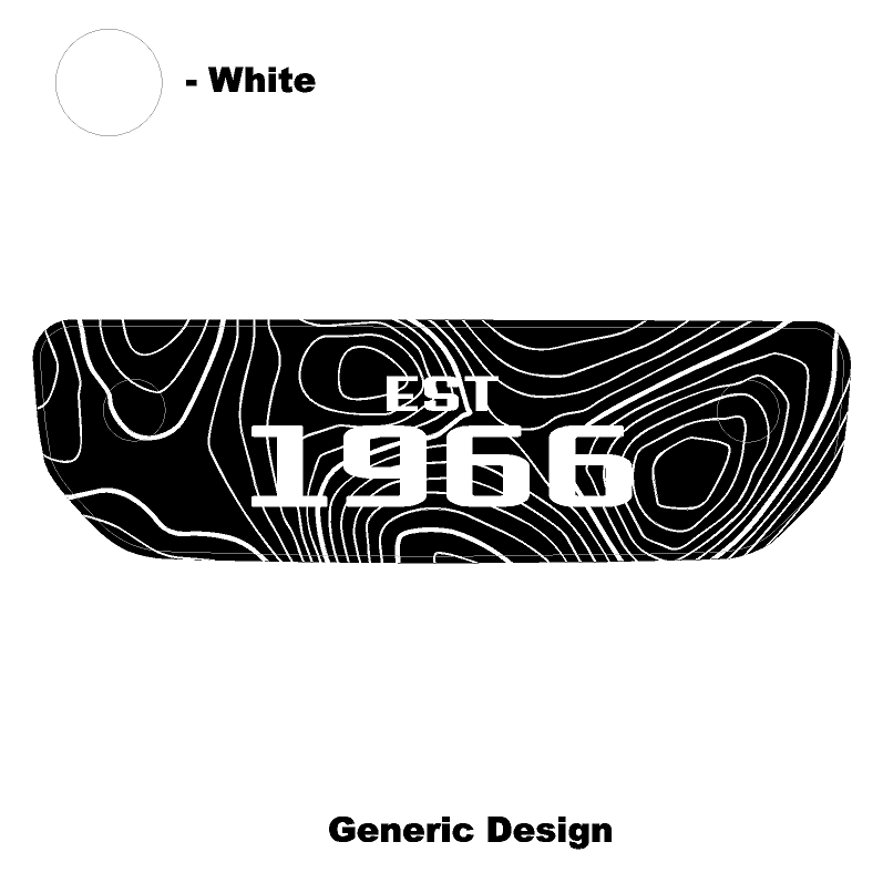 1966 Topographic Shifter Plate (Printed Series + Acrylic) - 2021+ Bronco StickerFab