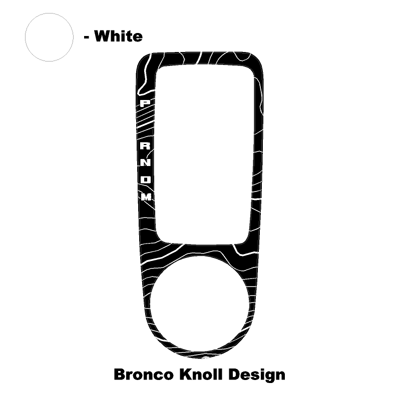 Topo Automatic Shifter Overlay (Printed Series) - 2021+ Bronco Automatic StickerFab