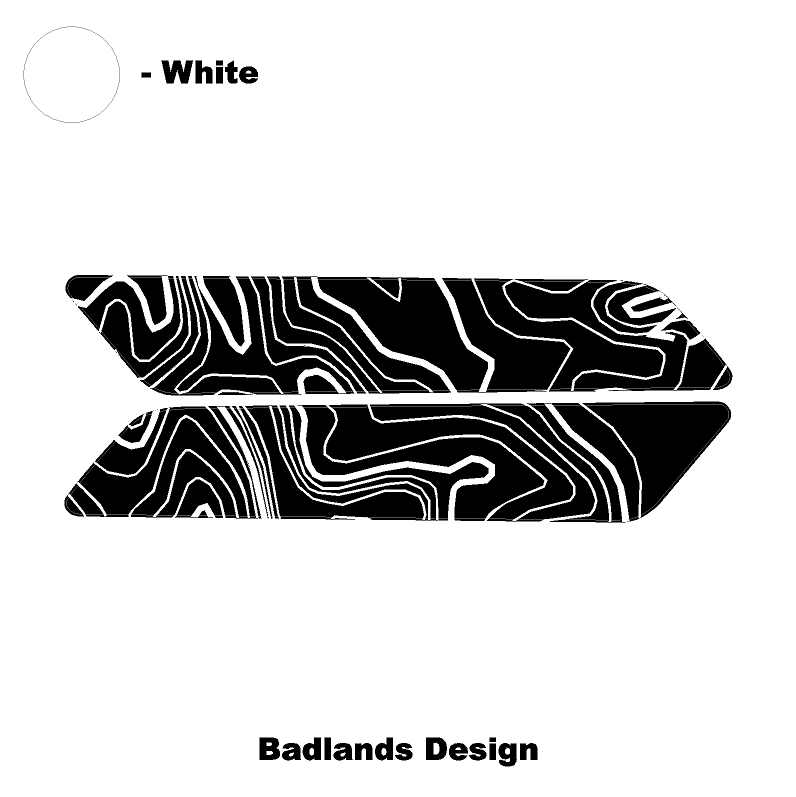 Topo Interior Front Door Grab Handle Overlay Kit (Printed + Laser Series) - 2021+ Bronco StickerFab