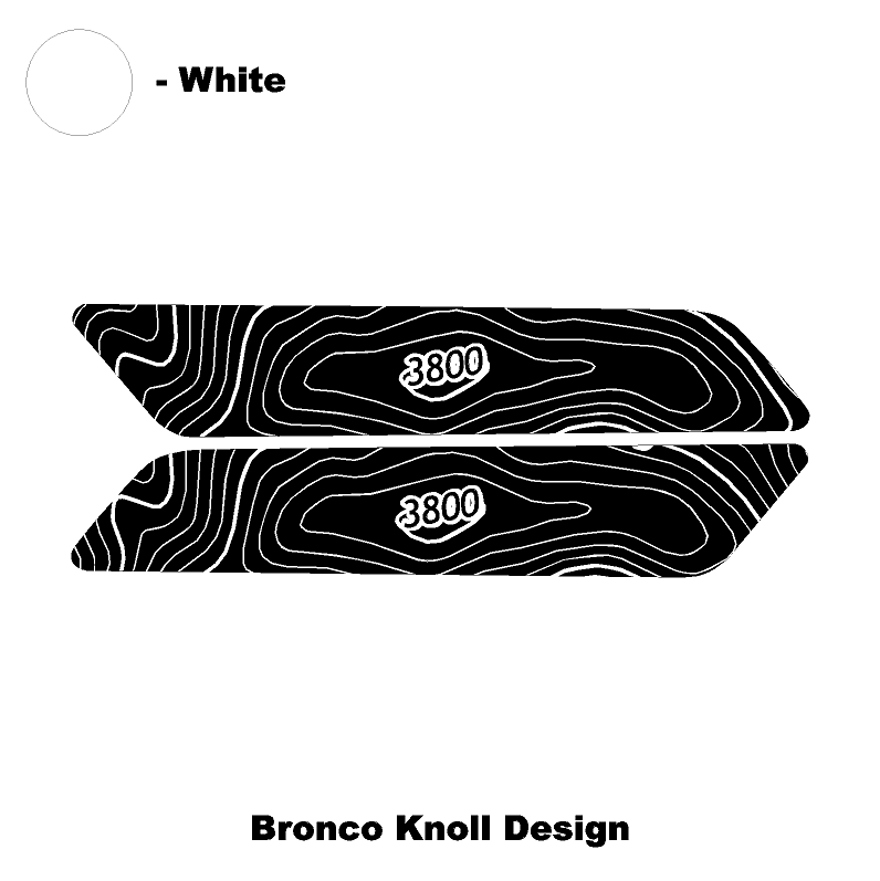 Topo Interior Rear Door Grab Handle Overlay Kit (Printed Series) - 2021+ Bronco 4 Door StickerFab