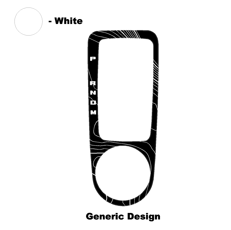 Topo Automatic Shifter Overlay (Printed Series) - 2021+ Bronco Automatic StickerFab