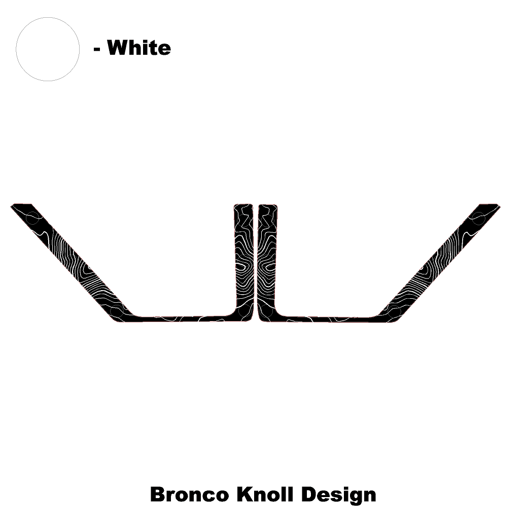 Topo Front Door Net Trim Overlay Kit (Printed Series) - 2021+ Bronco StickerFab