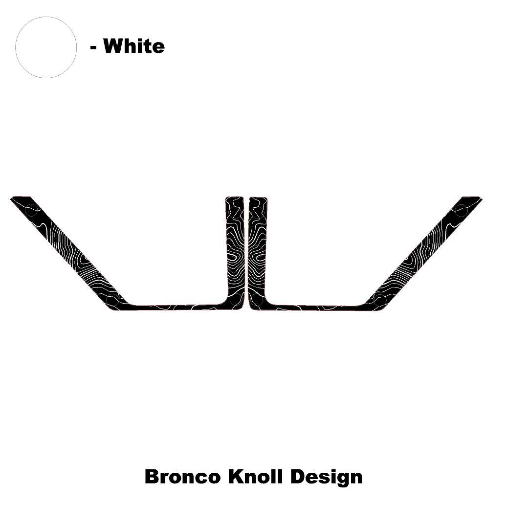 Topo Rear Door Net Trim Overlay Kit (Printed Series) - 2021+ Bronco StickerFab