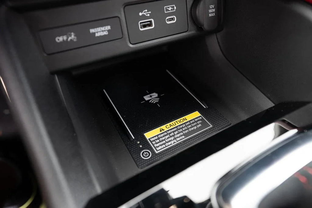 Wireless Charger Warning Label Overlay - 2023+ Integra StickerFab