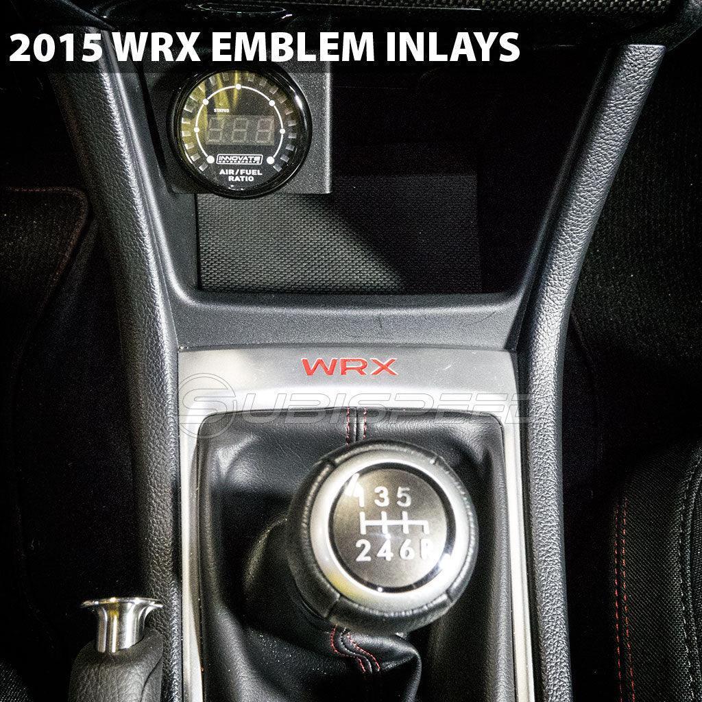 "WRX" Shifter Trim Logo Inlay fits 2015-2021 WRX StickerFab