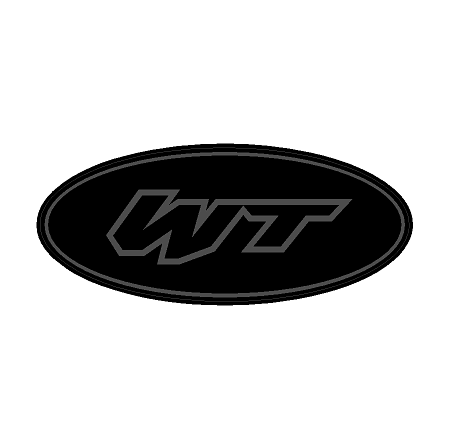 "WT" Rear Oval Emblem Overlays (Printed Series) - 2021-2023 Bronco Wildtrak StickerFab
