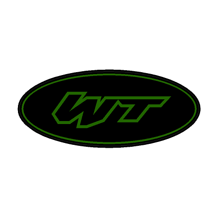 "WT" Rear Oval Emblem Overlays (Printed Series) - 2021-2023 Bronco Wildtrak StickerFab